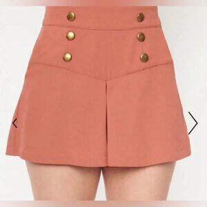 NWT XS 2 Unique Vintage Rust Red Sweeny Sailor Shorts